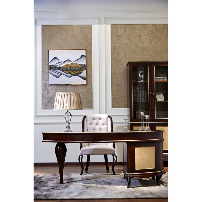 Astoria Grand Woodway Oval Executive Desk Wayfair